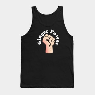 Ginger Power - Power Fist St. Patricks Day or Kiss a Ginger Day Tank Top